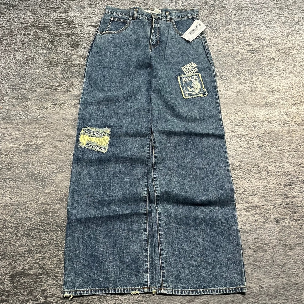 NWT Vintage Guess Jeans 32x32 Blue Baggy Wide Leg Grunge‎ Skater Y2K 2000s